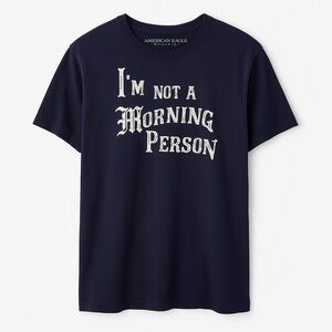 Clean Navy Crewneck Tee – Minimal, Everyday Staple American Eagle Outfitters